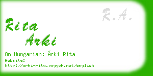rita arki business card
